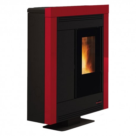 STUFA A PELLET 'SOUVENIR STEEL EVO' 10,2 Kw - colore bordeaux (PZ 1)