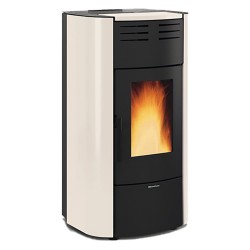 TERMOSTUFA A PELLET 'RAFFAELLA IDRO H18' 21,7 kW - colore avorio (PZ 1)