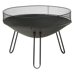 BRACIERE CIRCOLARE IN METALLO CON PROTEZIONE Ã˜ cm 60 x h.44 (PZ 1)