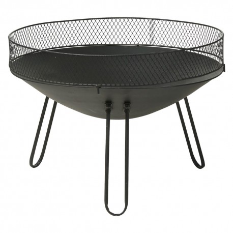 BRACIERE CIRCOLARE IN METALLO CON PROTEZIONE Ã˜ cm 60 x h.44 (PZ 1)