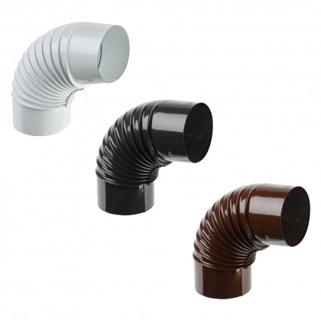 GOMITO SMALTATO PER STUFE Ã¸ 13 - 90Â° marrone (PZ 1)