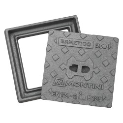 CHIUSINO IN GHISA B125 ERMETICO - cm 20 x 20 - Kg 5 (PZ 1)