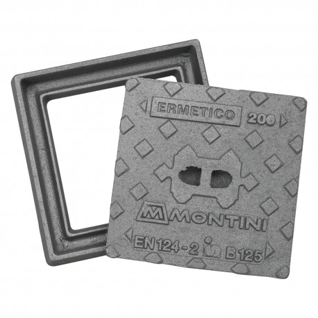 CHIUSINO IN GHISA B125 ERMETICO - cm 20 x 20 - Kg 5 (PZ 1)
