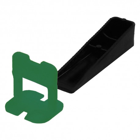 BASE LIVELLANTE CON FERITOIA PER CUNEO fuga 0,5 mm - colore verde (CF 1)
