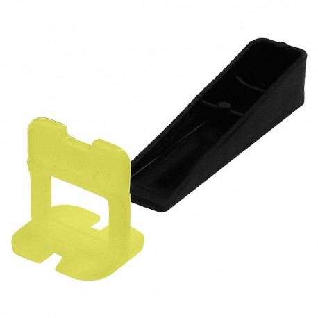 BASE LIVELLANTE CON FERITOIA PER CUNEO fuga 3,0 mm - colore giallo (CF 1)