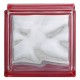 MATTONE IN VETROCAMERA ONDULATO cm 19 x 19 x 8 - rosso (PZ 6)