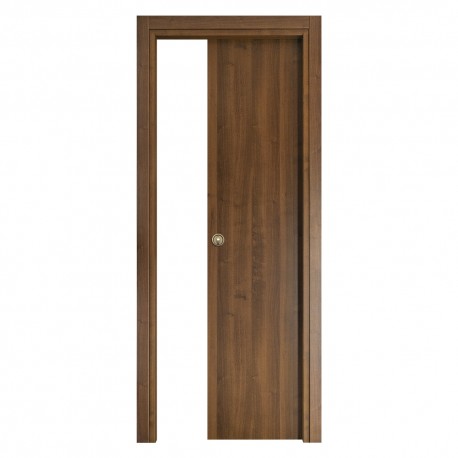 PORTA SCORREVOLE 'GINEVRA' cm 70 x 210 (78 x 214) - col. micro noce (PZ 1)
