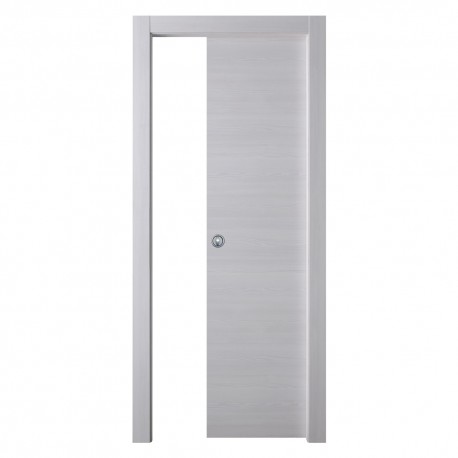 PORTA SCORREVOLE 'GINEVRA' cm 60 x 210 (68 x 214) - col. acero neve (PZ 1)