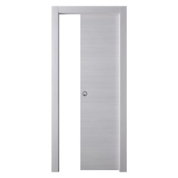 PORTA SCORREVOLE 'GINEVRA' cm 70 x 210 (78 x 214) - col. acero neve (PZ 1)