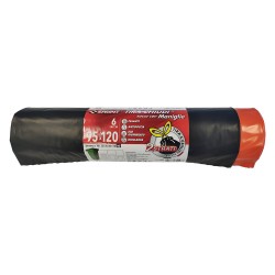 SACCO IN POLIETILENE cm. 95 x 120 - nero/arancio (CF 1)