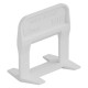 BASE LIVELLANTE CON FERITOIA PER CUNEO 'RLS EVO' H. mm 12 - fuga 1,5 mm - cf. 250 pz - col.bianco (CF 1)