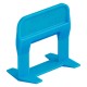 BASE LIVELLANTE CON FERITOIA PER CUNEO 'RLS EVO' H. mm 12 - fuga 1,0 mm - cf. 250 pz- col.blu (CF 1)