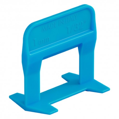BASE LIVELLANTE CON FERITOIA PER CUNEO 'RLS EVO' H. mm 12 - fuga 1,0 mm - cf. 250 pz- col.blu (CF 1)