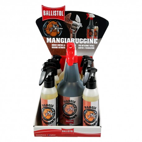 ESPOSITORE 'MANGIARUGGINE' BALLISTOL inclusi 10 pz (8 da ml 150 e 2 da ml 750) (CF 1)