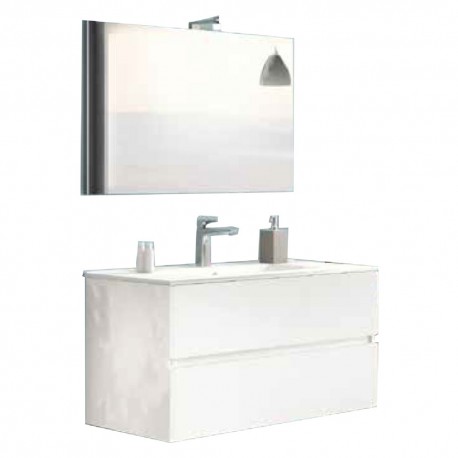 MOBILE BAGNO 'EASY' base 101 x 47 x h.53 - bianco lucido (PZ 1)