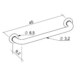 MANIGLIONE D'APPOGGIO PER BAGNI cm 45 (PZ 1)