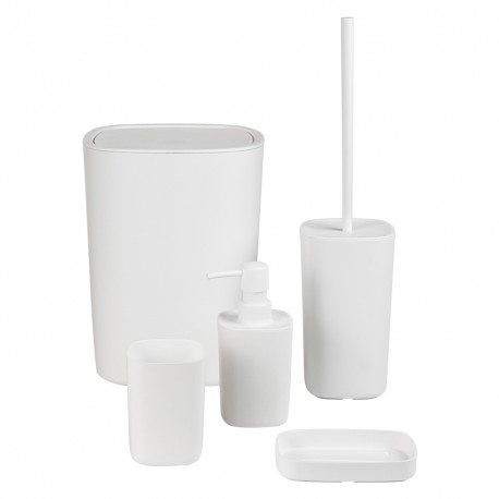 KIT ACCESSORI DA BAGNO 'PODDY' col. bianco (CF 1)