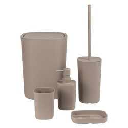 KIT ACCESSORI DA BAGNO 'PODDY' col. tortora (CF 1)