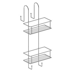 CESTELLO APPENDIBILE PER DOCCIA 'SPIDER' cm. 21 x 22,5 x h.54,5 (PZ 1)