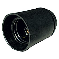 PORTALAMPADA LISCIO E 27 - colore nero (PZ 50)