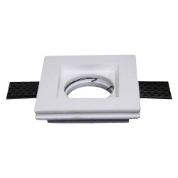 PORTAFARETTO LED IN GESSO mm 100 x 100 x 25 mm - bianco (PZ 1)
