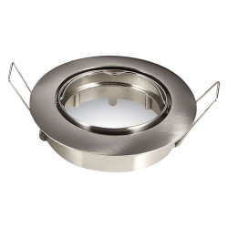 PORTAFARETTO LED ORIENTABILE IN METALLO colore satinato Ã˜ 82 x h.25 mm. Ã˜ imbocco 70 mm. (PZ 1)