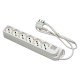 MULTIPRESA CON INTERRUTTORE 6 uscite / spina 2P+T 16A - bianca (PZ 1)