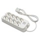 MULTIPRESA CON INTERRUTTORE 8 uscite / spina 2P+T 16A - bianca (PZ 1)
