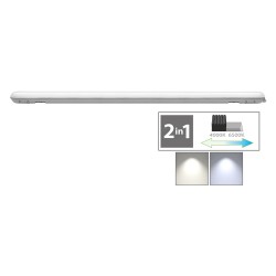 PLAFONIERA DOPPIO TUBO LED CAMBIA TONO 2 x 56W - 4000/6500K mm.1500 x 100 x 68 mm (PZ 1)