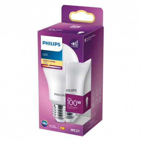 LAMPADA A LED 'GOCCIA' CALDA 2700K 13 W100W E27 - 1521 lm (PZ 4)