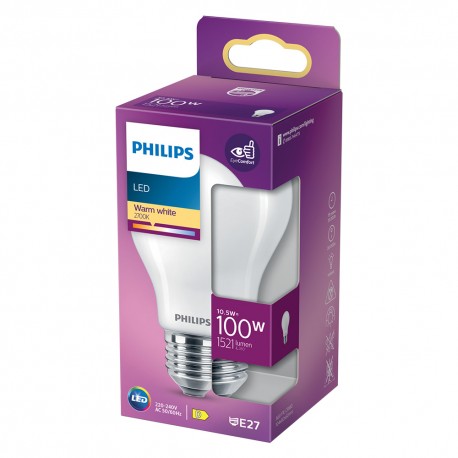 LAMPADA A LED 'GOCCIA' CALDA 2700K 10,5 W100W E27 - 1521 lm (PZ 4)