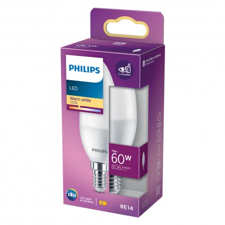 LAMPADA A LED 'OLIVA' CALDA 2700K 7 W60W E14 - 806 lm (PZ 4)