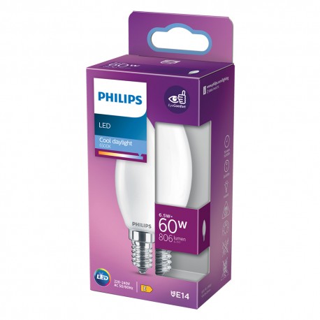 LAMPADA A LED 'OLIVA' FREDD.6500K 6,5 W60W E14 - 806 lm (PZ 4)