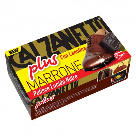 SPUGNA LUCIDA SCARPE 'PLUS' colore marrone (PZ 12)