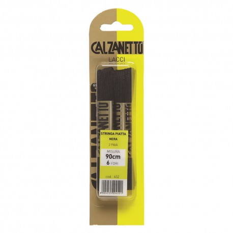 LACCI PIATTI cm.90 neri - blister 2 paia (BL 1)