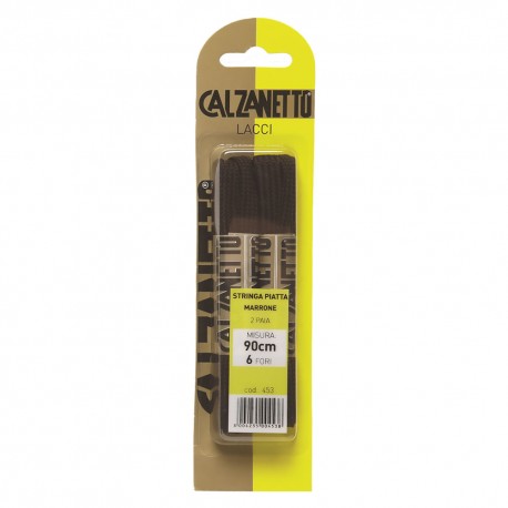 LACCI PIATTI cm.90 marroni - blister 2 paia (BL 1)