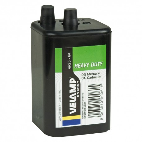 BATTERIA PER LAMPADA LAMPEGGIANTE 4R25 - 6 V (PZ 6)