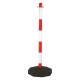 COLONNINA SEGNALETICA BICOLORE CON BASE cm 90 (PZ 10)