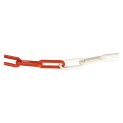 CATENA SEGNALETICA ACCIAIO BICOLORE bobina mt 30 bianco/rosso (CF 1)