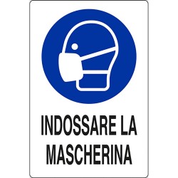 CARTELLO SEGNALETICA USARE LA MASCHERINA (PZ 10)