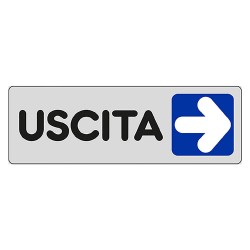 ETICHETTA SEGNALETICA USCITA A DESTRA (PZ 10)