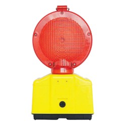 LAMPADA DA CANTIERE LAMPEGGIANTE 'DOUBLE BLINK ROAD' rossa (PZ 1)