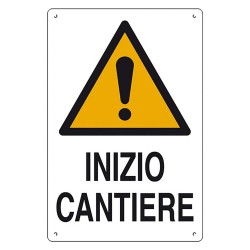 CARTELLO 'INZIO CANTIERE' cm 60 x 40 (PZ 10)