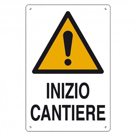 CARTELLO 'INZIO CANTIERE' cm 60 x 40 (PZ 10)