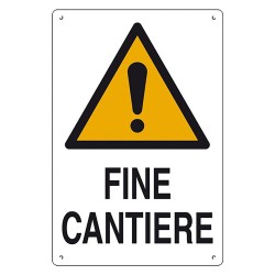 CARTELLO 'FINE CANTIERE' cm 60 x 40 (PZ 10)