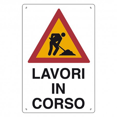 CARTELLO 'LAVORI IN CORSO' cm 40 x 60 (PZ 10)