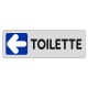 ETICHETTA SEGNALETICA TOILETTE A SINISTRA (PZ 10)