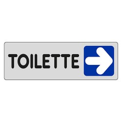 ETICHETTA SEGNALETICA TOILETTE A DESTRA (PZ 10)