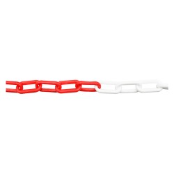 CATENA SEGNALETICA BICOLORE bianca / rossa - Ã˜ mm. 8 x 50 x 26 x mt.25 (CF 1)
