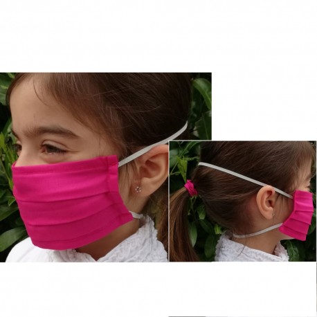 MASCHERINA IGIENICA PROTETTIVA RIUTILIZZABILE 'BAM fucsia cm. 18 x 7 - 2/5 anni (PZ 3)